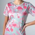 Bluzka treningowa damska w różowe Flamingi