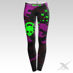 Czaszka 3 Legginsy Treningowe Damskie