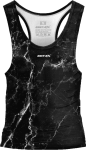 Czarny Tank Top Damski Marmur