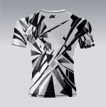 Czarno-biała koszulka sportowa męska VECTOR.tył.png