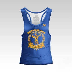 Old School Blue Bodybuilding Tank Top Męski