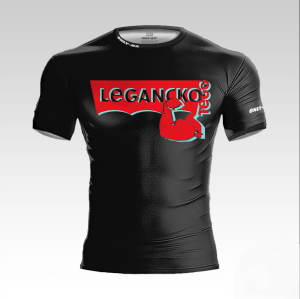 Legancko Tego Biceps Czarna Koszulka Treningowa