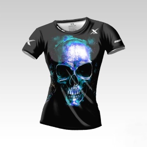 Fire Skull Blue Koszulka Treningowa Damska