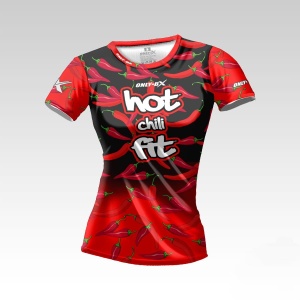 Hot Chili Fit Papryczka Czili Czarna Koszulka Treningowa Damska