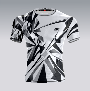 Czarno-biała koszulka sportowa męska VECTOR