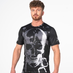 Military Skull Black Mono Koszulka Treningowa Męska