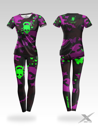 Zestaw treningowy damski Czaszka Camo