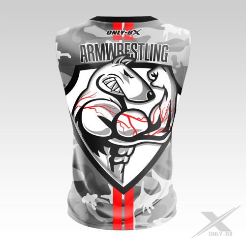 Armwrestling T-Shirt Koszulka Treningowa Męska Bez Rękawków