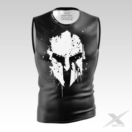 Czarna koszulka sportowa bez rękawów męska Spartan