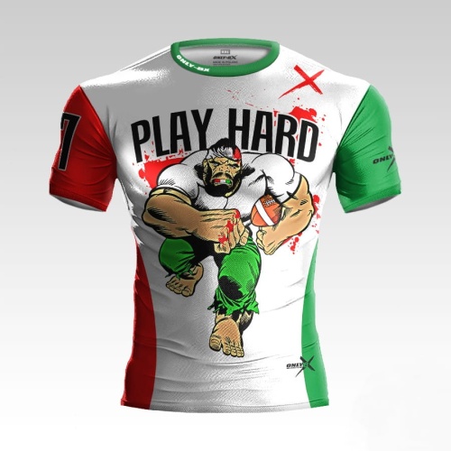 Biała koszulka treningowa Rugby