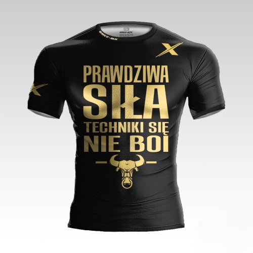 Czarna koszulka treningowa z napisem