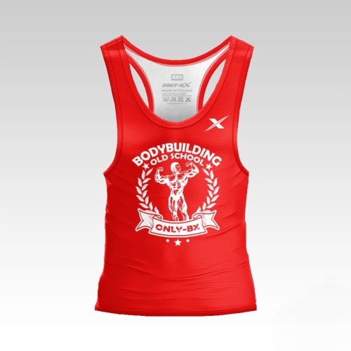 Czerwony tank top męski sportowy