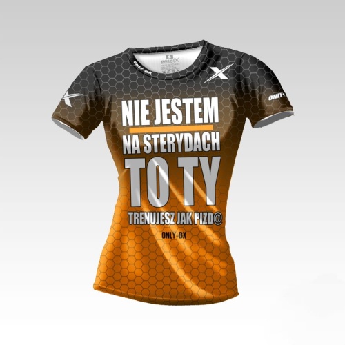 Pomarańczowa koszulka damska Nie Jestem na Sterydach