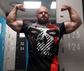Czarna koszulka do ćwiczeń z napisem God of the GYM