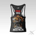 Czarny tank top męski Trening Czyni Mistrza