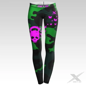Czaszka 4 Legginsy Treningowe Damskie