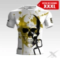 Biała koszulka treningowa męska  Military Skull