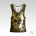 Zielony Tank-top męski Military Skull