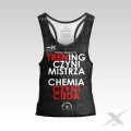 Czarny tank top męski Trening Czyni Mistrza