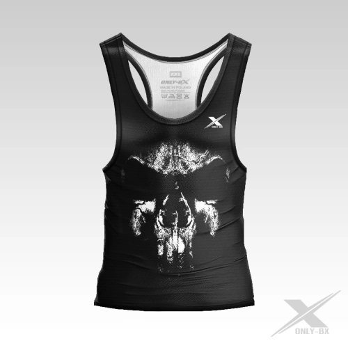 Czarny Tank-Top męski Czaszka