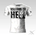 Biały T-shirt treningowy HELL