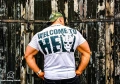 Biały T-shirt treningowy HELL