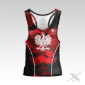 Czarno-czerwony męski tank top do ćwiczeń Orzeł Polska