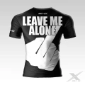 Czarna Koszulka Treningowa z napisem Leave Me Alone