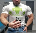 Profesjonalna Biała koszulka treningowa męska Anabolic