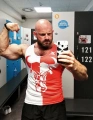 Biało-czerwony tank-top męski Bull