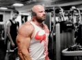 Biało-czerwony tank-top męski Bull