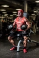 Czerwony tank top męski sportowy