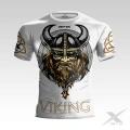 Biały T-shirt treningowy z napisem VIKING