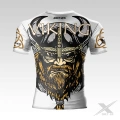 Biały T-shirt treningowy z napisem VIKING