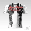 Biały T-shirt treningowy z nadrukiem Husarii