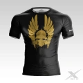 Czarny T-shirt treningowy z nadrukiem Husarii