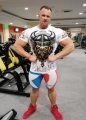 Biały T-shirt treningowy z napisem VIKING