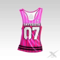 RóżowyTank Top Damski  z napisem Zayebista