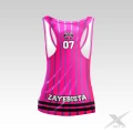RóżowyTank Top Damski  z napisem Zayebista