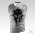 Szary t- shirt bez rękawów Spartan