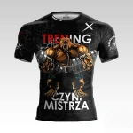Trening Czyni Mistrza Czarna Koszulka Treningowa