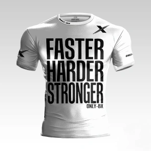 Faster Harder Stronger White Koszulka Treningowa