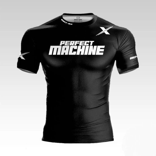 Czarna Męska koszulka na siłownię Perfect Machine