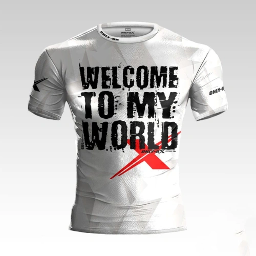 Biały T-shirt treningowy HELL