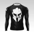  Czarny Rashguard Męski Sportowy Spartan