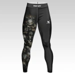 Skulls Legginsy Męskie Treningowe