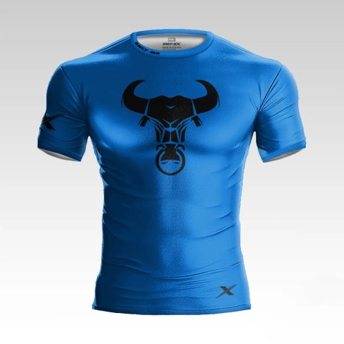 Niebieski T-shirt treningowy Bull Blue