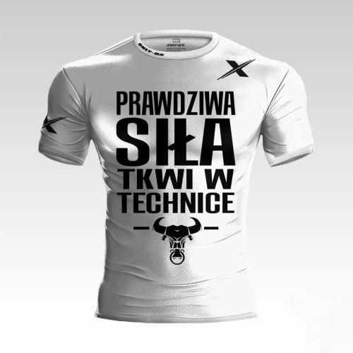 Biała koszulka treningowa Technika