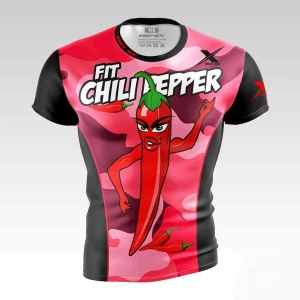 Power Vitamins  Fit Chili Pepper Papryczka Czili Koszulka Treningowa Dziecięca