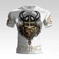 Biały T-shirt treningowy z napisem VIKING